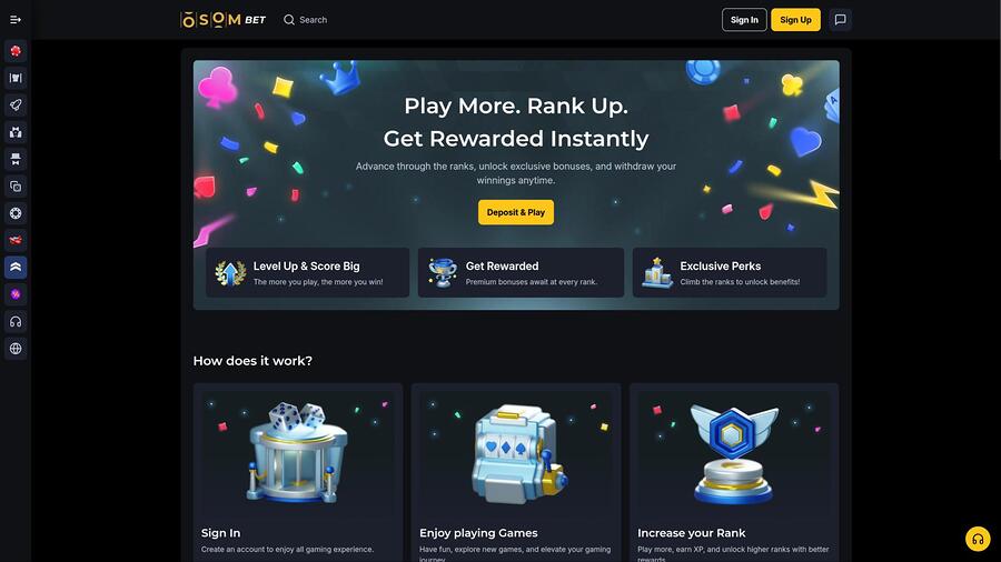 Osombet Casino VIP page
