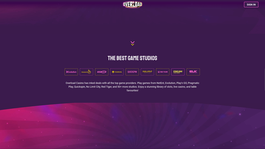 Overload Casino Desktop Game Developers