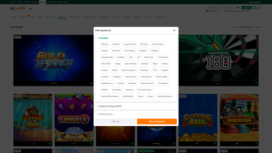 Paddy Power Casino Desktop Game Developers