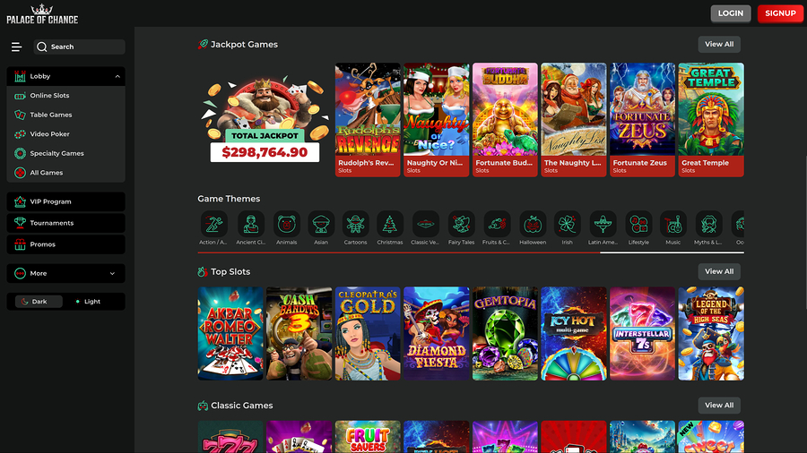 Palace of Chance Desktop Jackpot