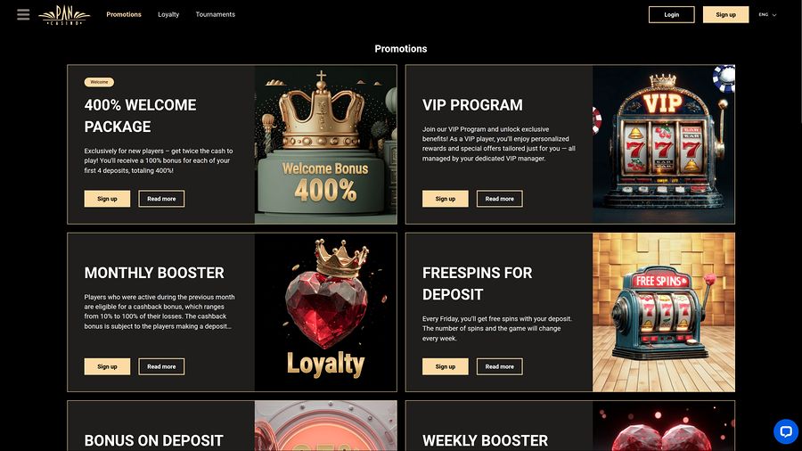 Pan Casino Desktop Promotions
