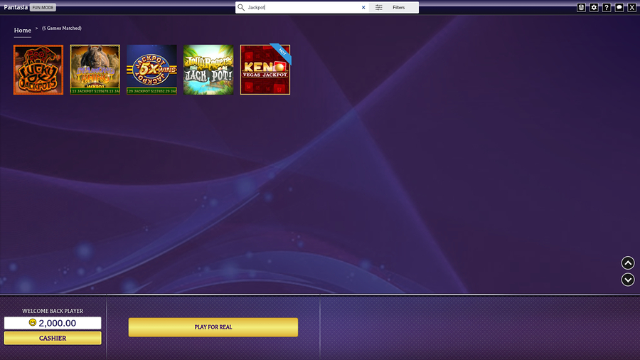 Pantasia Casino Desktop Jackpot