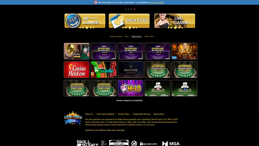 Paris Vegas Casino Desktop Table Games