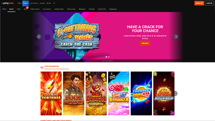 PartyPoker Desktop Homepage