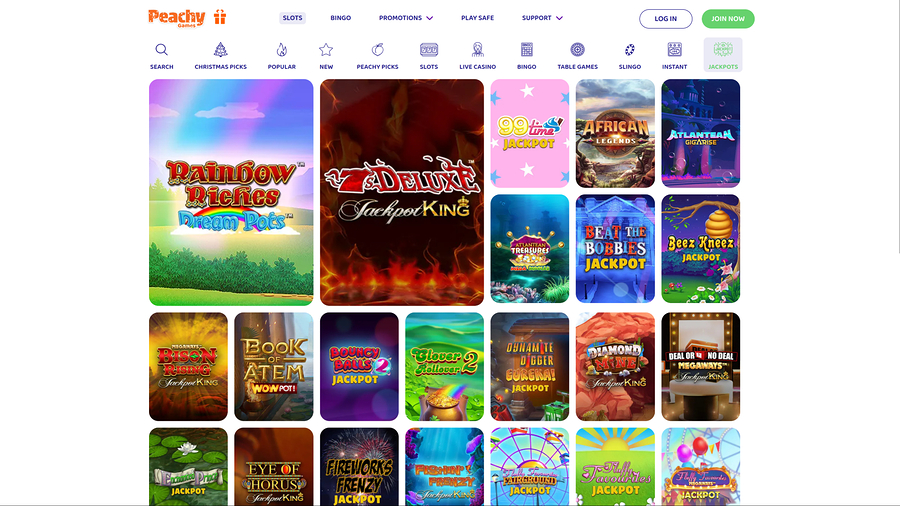 PeachyGames Casino Desktop Jackpot