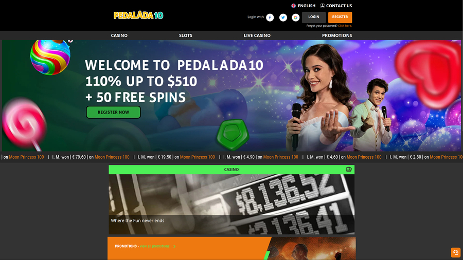 Pedalada10 Casino Desktop Homepage