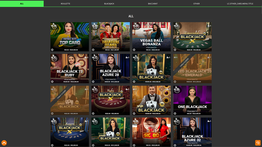 Pedalada10 Casino Desktop Live Dealer