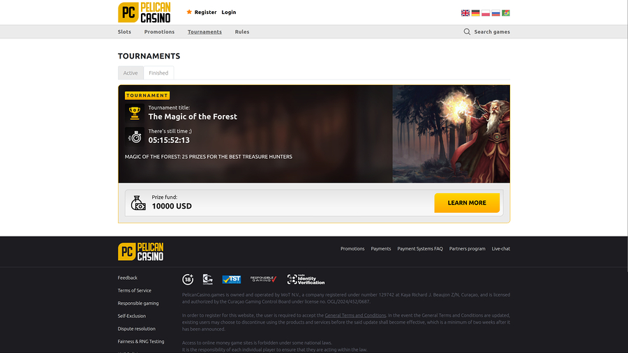 Pelican Casino Desktop Tournaments