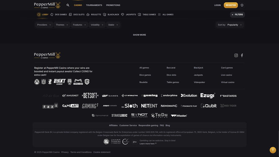 PepperMill Casino Desktop Game Developers