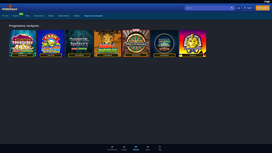 Phoenician Casino Desktop Jackpot