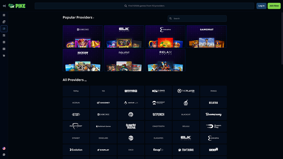 Desarrolladores de juegos de escritorio de Pike Casino