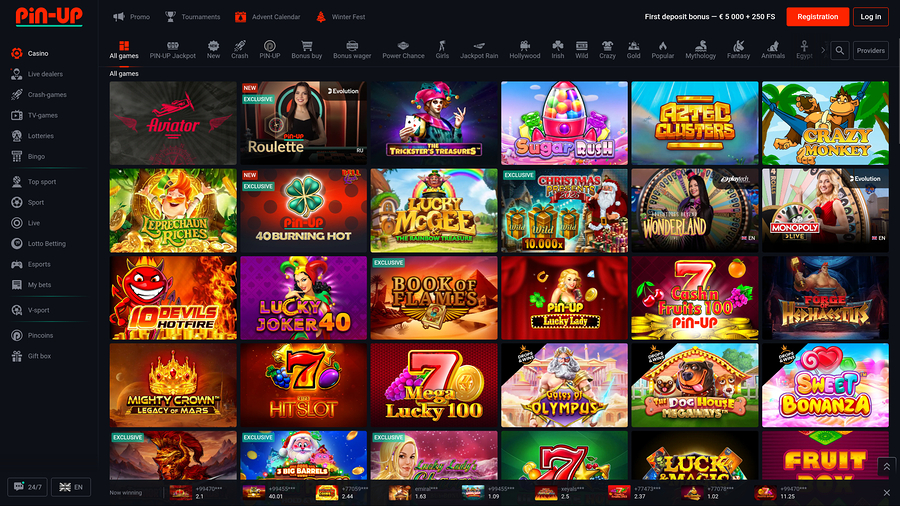 Pin Up Casino Desktop Games