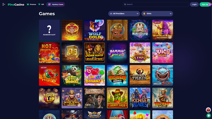 Pino Casino Desktop Games