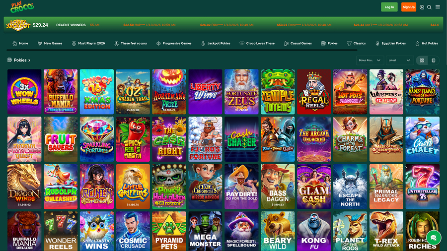 Play Croco Casino Desktop Games