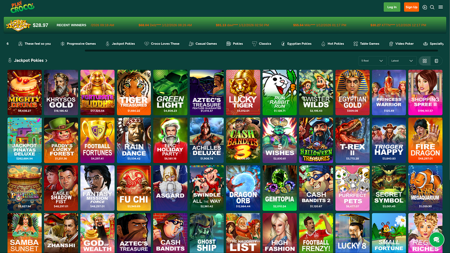 Play Croco Casino Desktop Jackpot