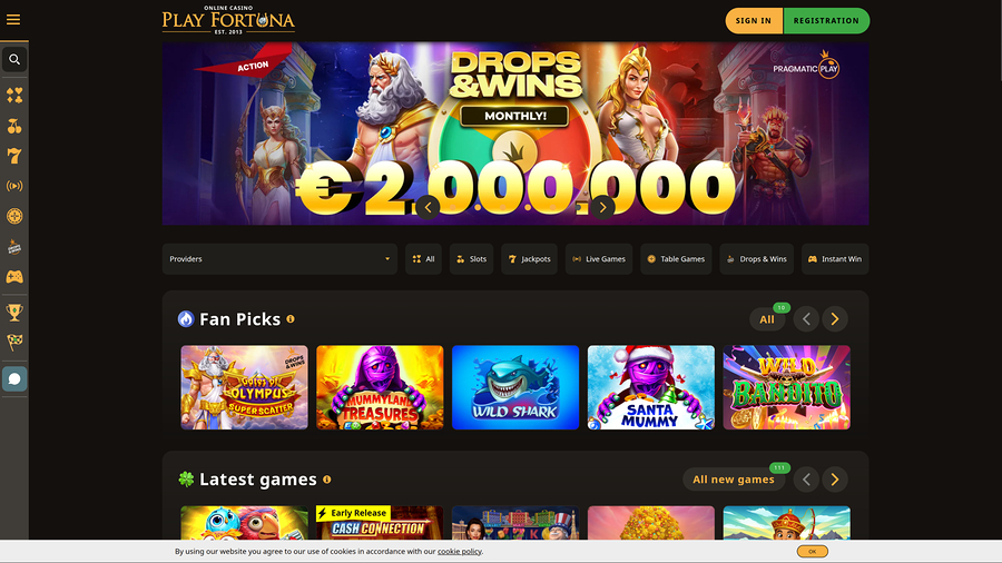 Play Fortuna Casino Desktop Homepage