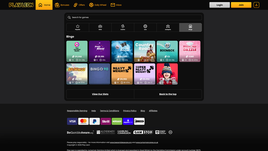 Play Leon Casino Desktop Bingo