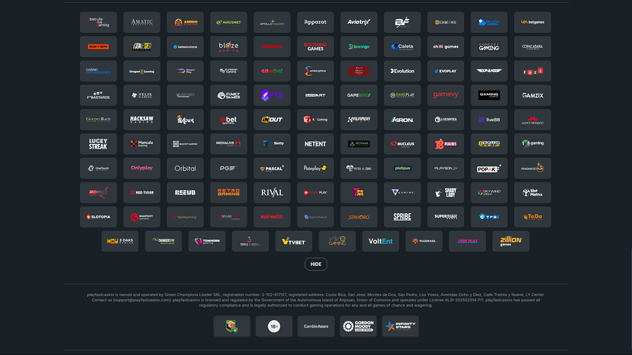 PlayFast Casino Desktop Game Developers