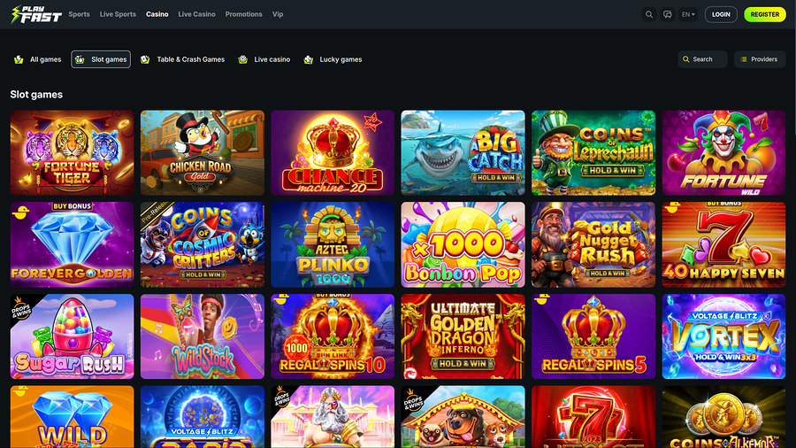 PlayFast Casino Desktop Games