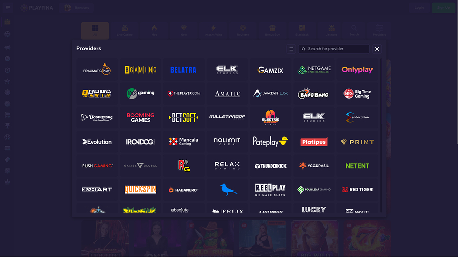 Playfina Casino Desktop Game Developers