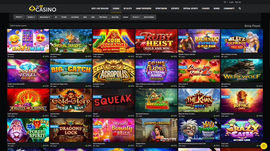 Playhub Casino Desktop Jackpot