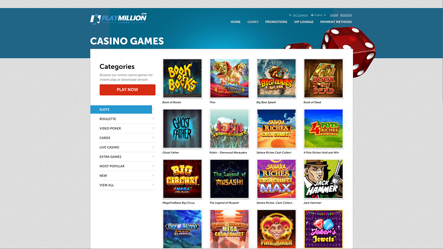 PlayMillion Casino Desktop Games