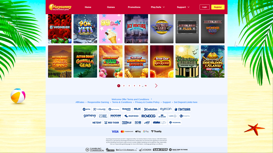PlaySunny Casino Desktop Game Developers