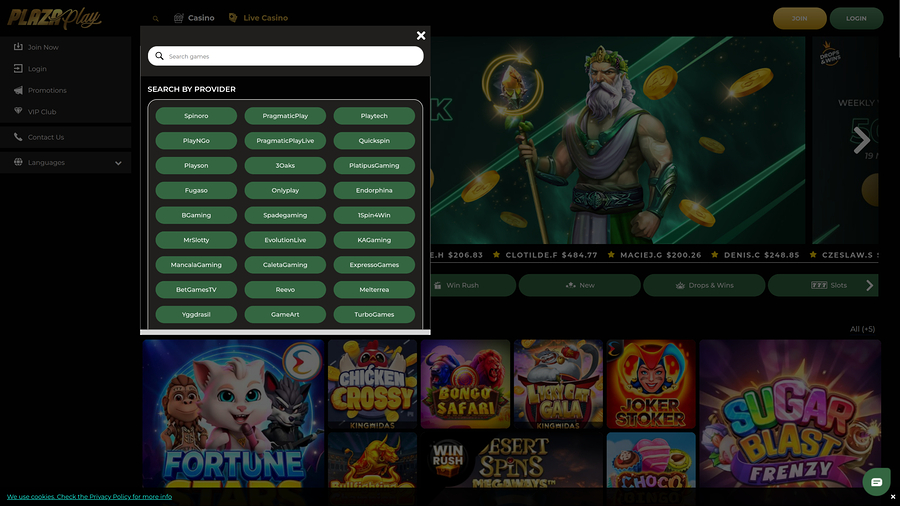 PlazaPlay Casino Desktop Game Developers