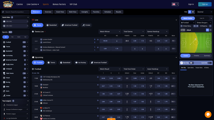 Pokies2Go Casino Desktop Sports