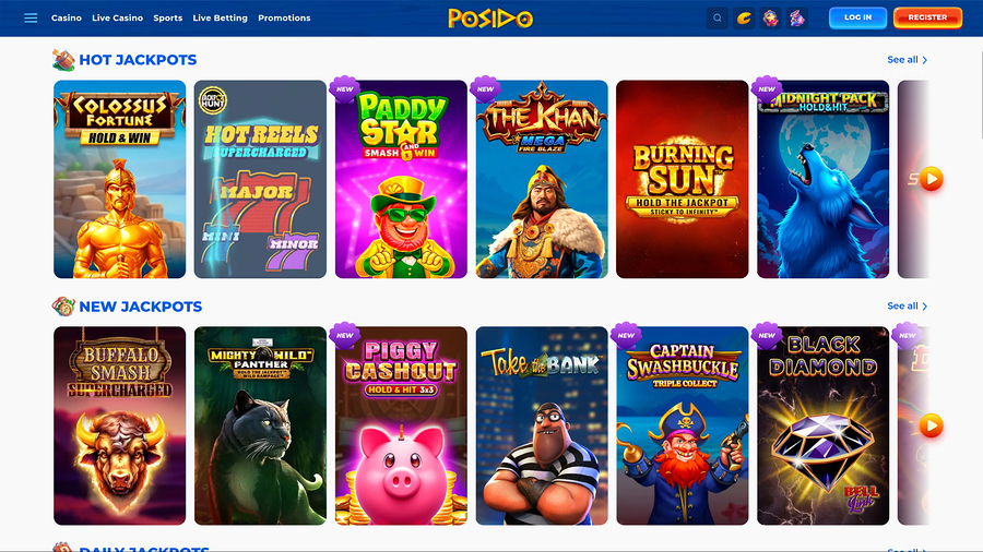 Posido Casino Desktop Jackpot