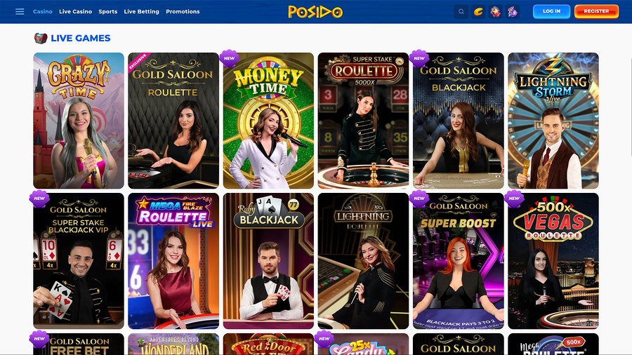 Posido Casino Desktop Live Dealer