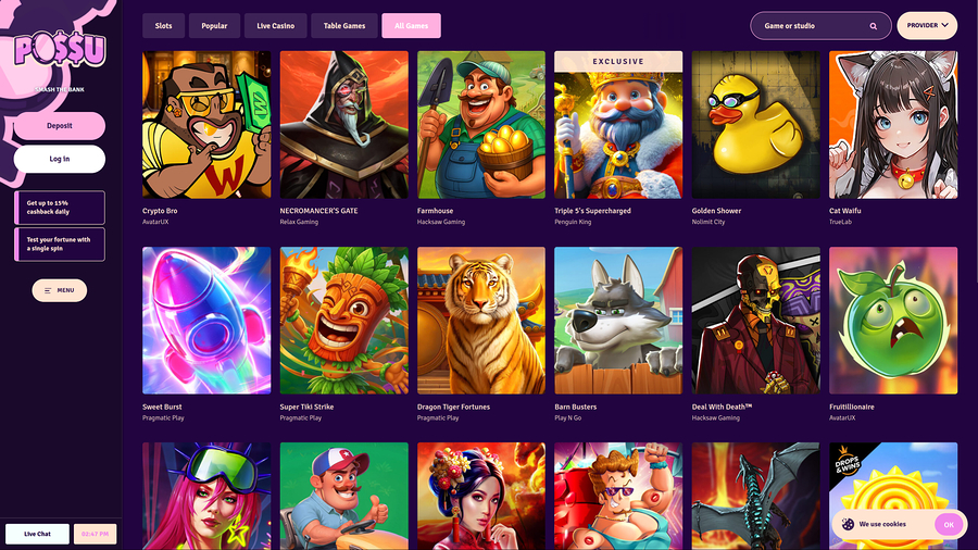 Possu Casino Desktop Games