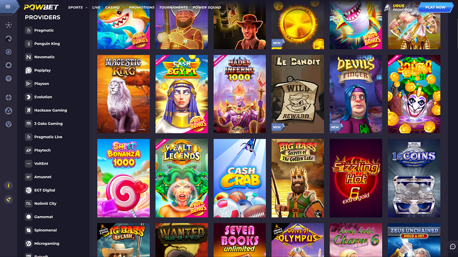 Powbet Casino Desktop Game Developers
