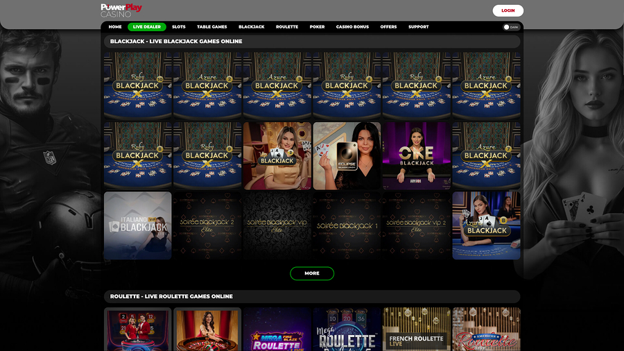 PowerPlay Casino Desktop Live Dealer