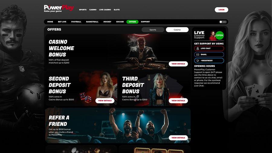 PowerPlay Casino Desktop Promotions