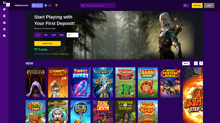 Power Slots Casino Desktop Homepage