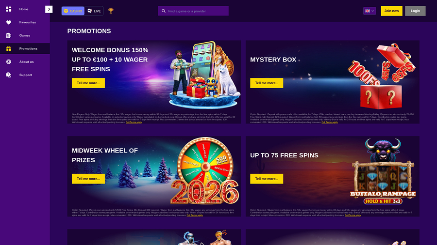 Power Slots Casino Desktop Promotions