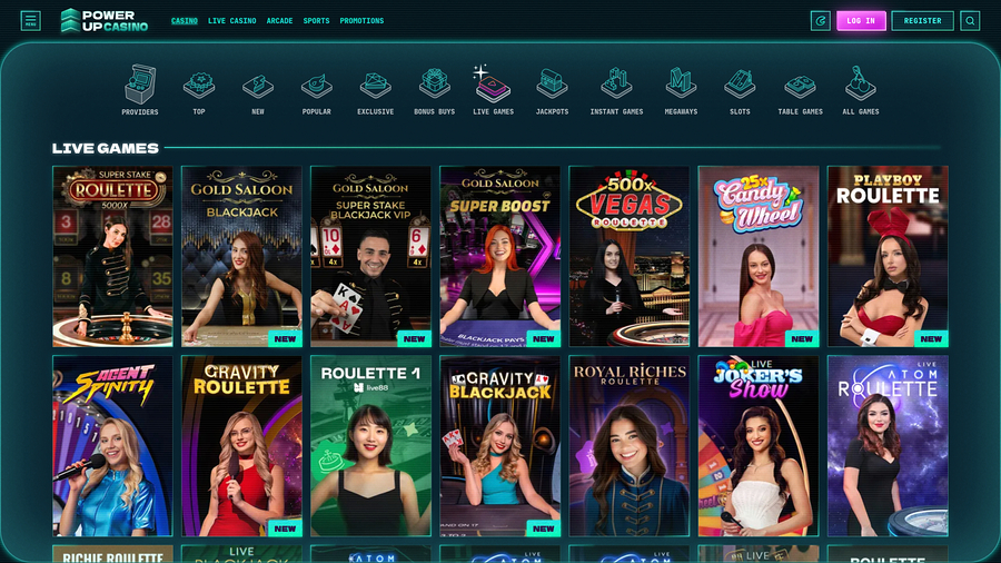 PowerUp Casino Desktop Live Dealer