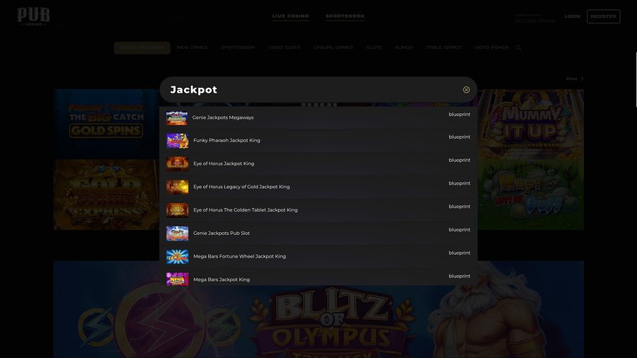 Pub Casino Desktop Jackpot