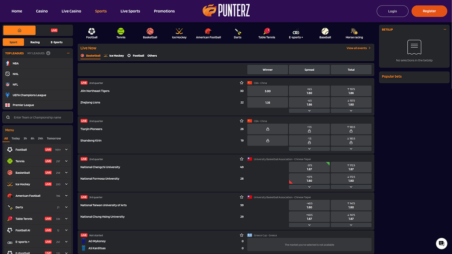 Casino Punterz Deportes de escritorio