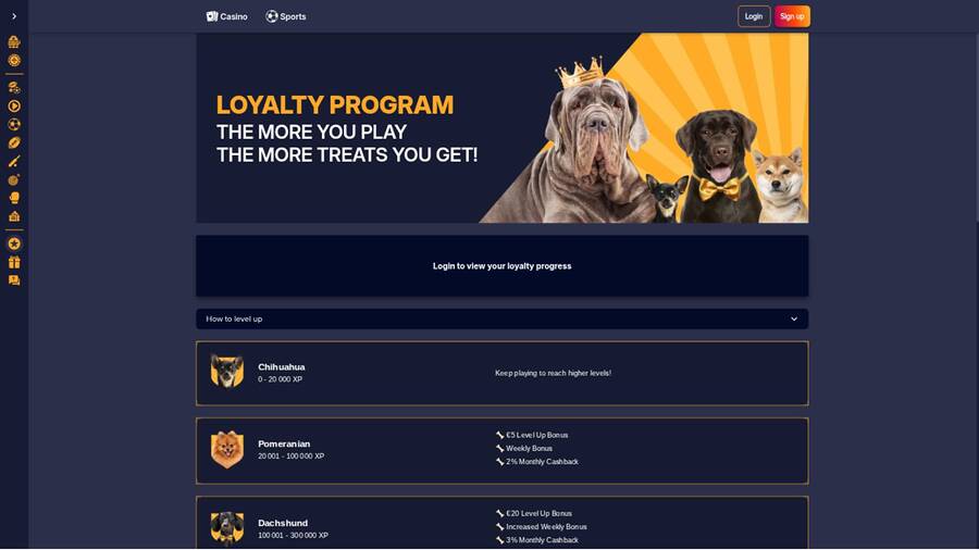 PuppyBet VIP Program