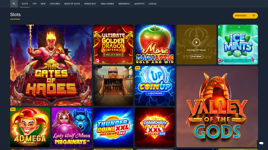 Juegos de escritorio de PureBets Casino