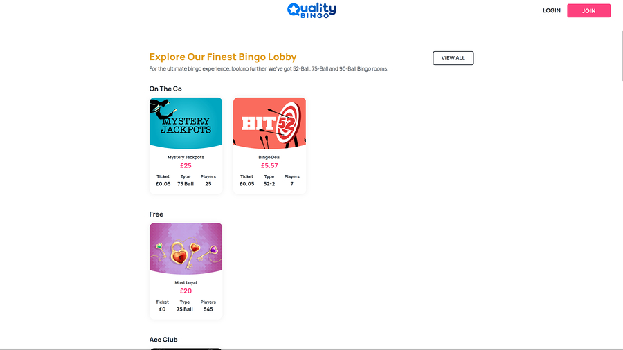 Quality Bingo Desktop Bingo