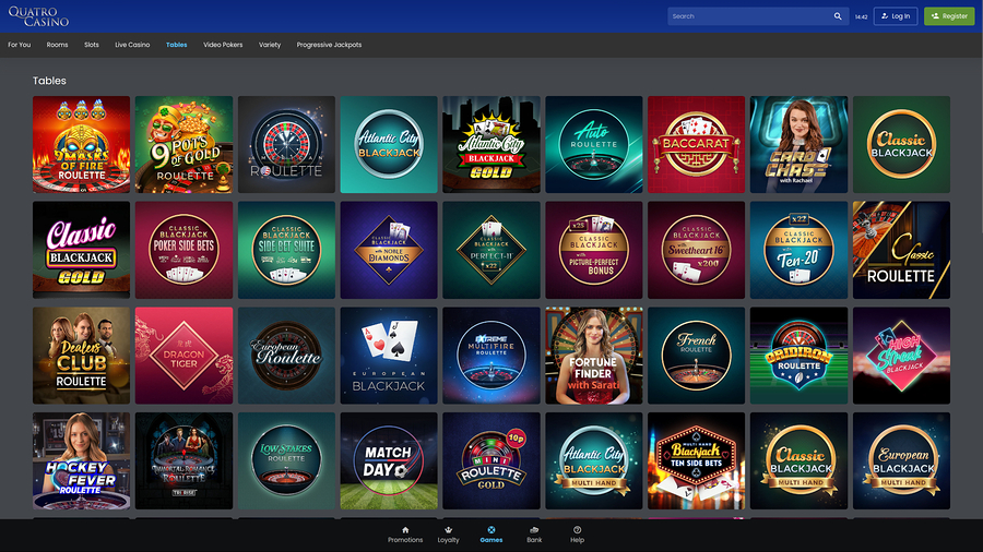 Quatro Casino Desktop Tables