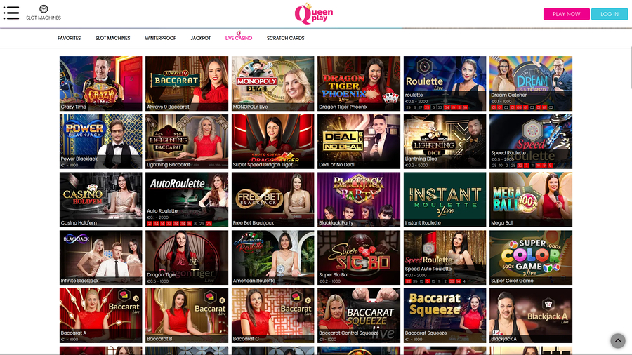 Queen Play Casino Desktop Live Dealer