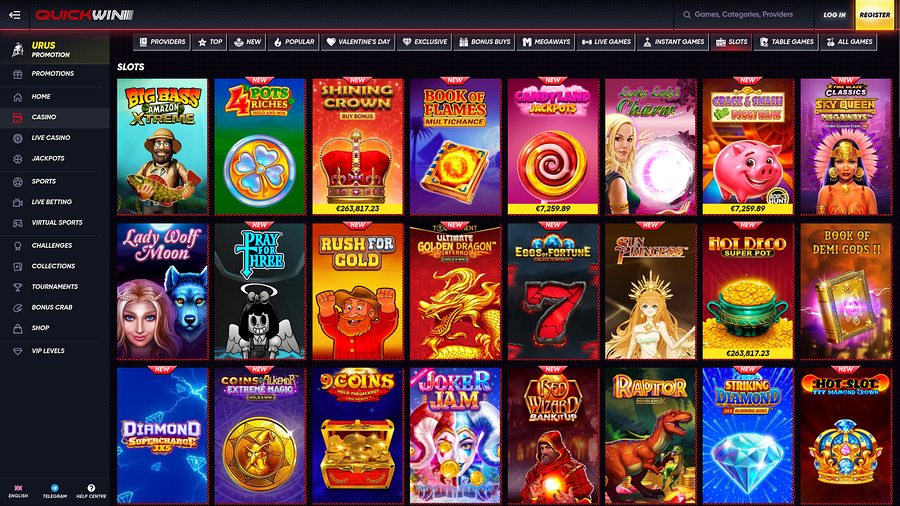 Quickwin Casino Desktop Games
