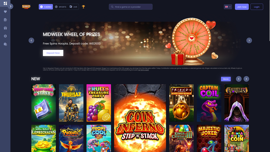 Quid Slots Casino Desktop Homepage