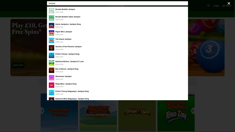 Rainbow Riches Casino Desktop Jackpot