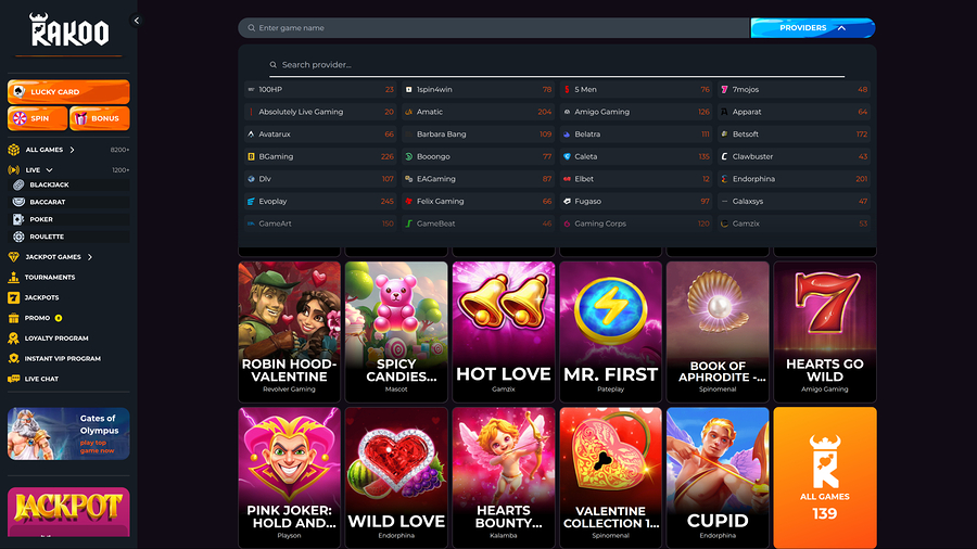 Rakoo Casino Desktop Game Developers