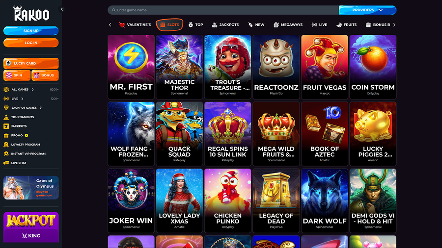 Rakoo Casino Desktop Games